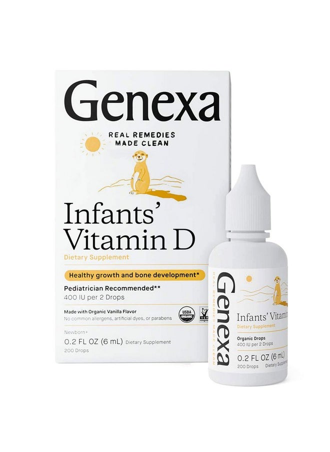Genexa Infants’ Vitamin D Drops 90 Servings Promotes Healthy Growth Organic Gluten Free & Nongmo  - Image 2