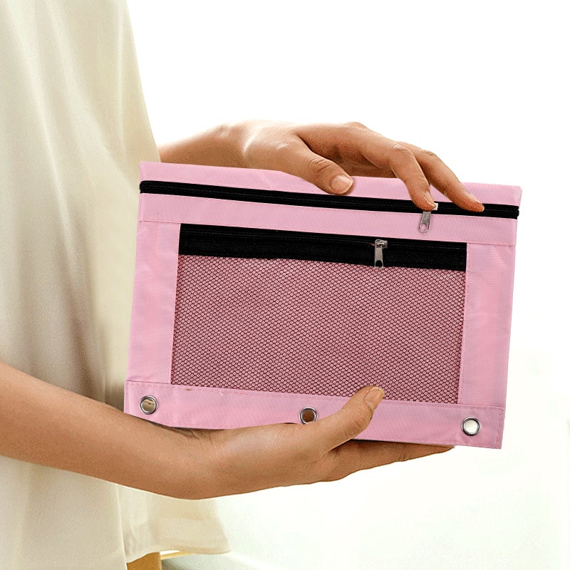 Binder Zipper Pouch Binder File Pouch Large Pen Pouch Binder Pencil Pouch - Image 4