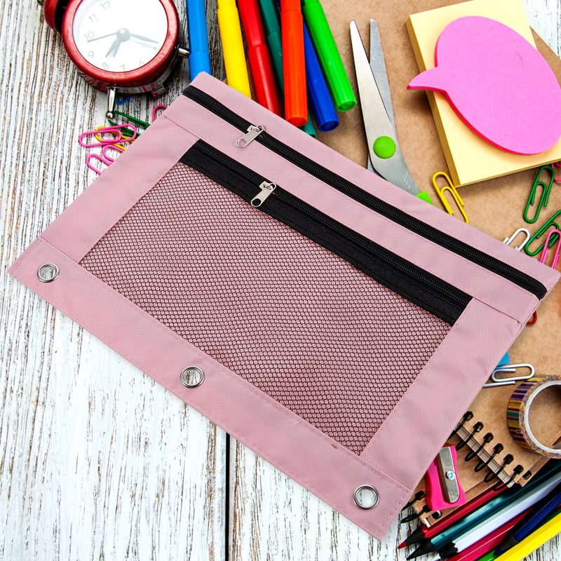Binder Zipper Pouch Binder File Pouch Large Pen Pouch Binder Pencil Pouch - Image 5