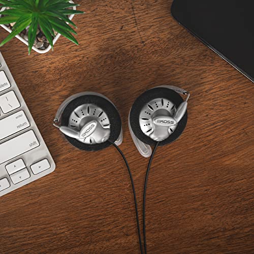 Koss KSC75 Portable On-Ear Clip Headphones, Retro Style, Ultra Lightweight, Silver and Black - Image 3