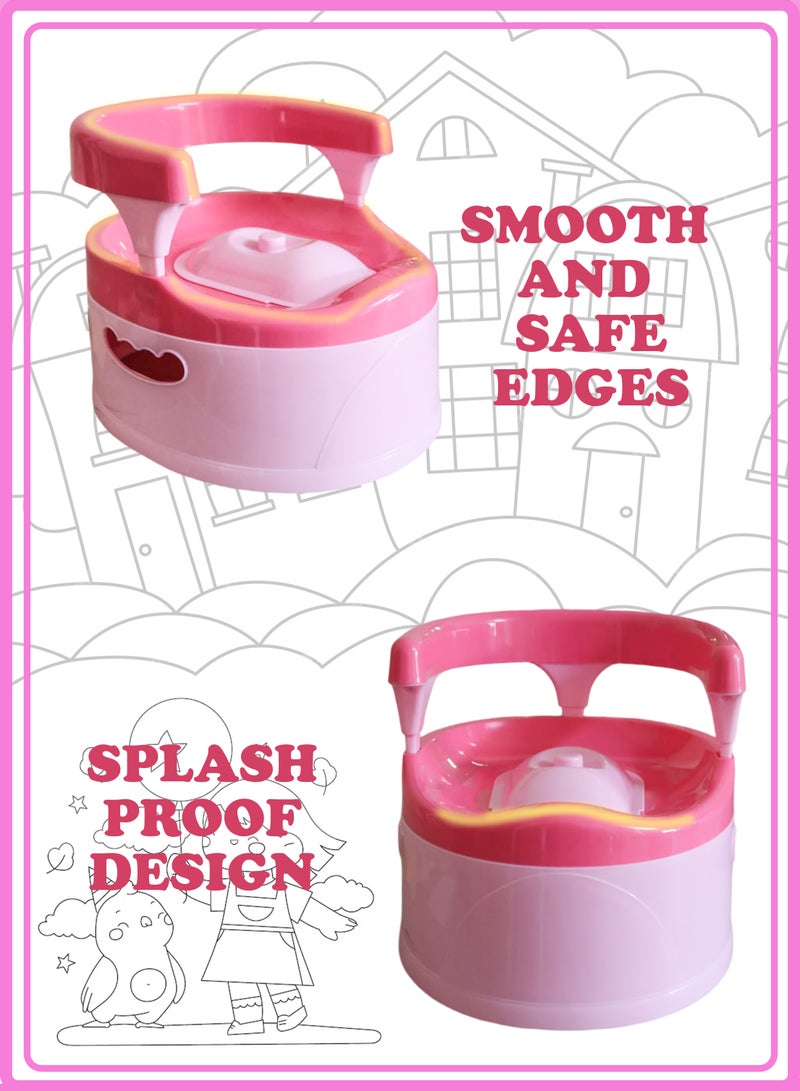 Baby Potty Training Chair Seat with Lid and Backrest – Portable, Splash Proof, Easy to Clean, Detachable Bowl, Children, Toddler and Kids Toilet Training Seat (Blue) - Image 5