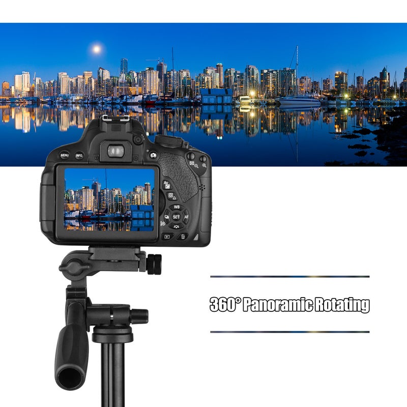 3-Way Pan Tilt Head 360° Panoramic 3KG Payload with Handle Quick Release Plate Universal 1/4 Mounting for Camera Tripod Mounting - Image 4
