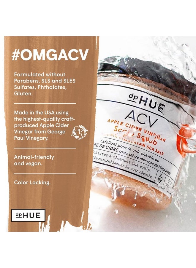 dpHUE - dpHUE Apple Cider Vinegar Scalp Scrub with Pink Himalayan Sea Salt, 9 oz - Natural Exfoliating Scrub & Dry Scalp Treatment - Aloe Vera & Avocado Oil - Gluten Free, Vegan - Image 1