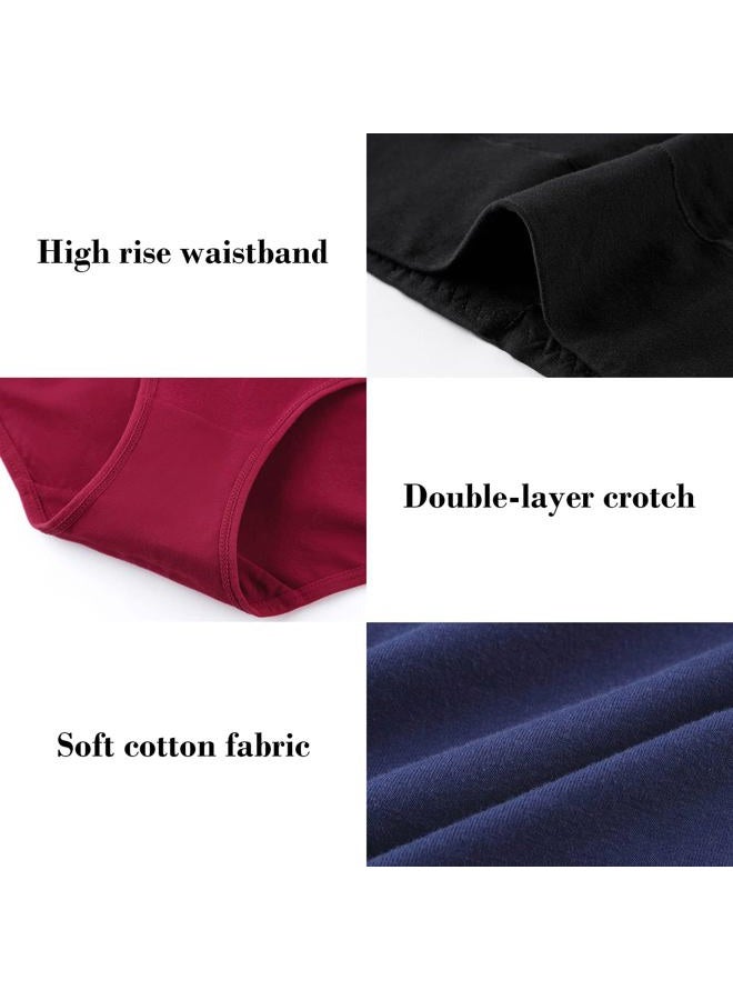 Ceseboo Womens Underwear, Plus Size High Waisted Cotton Underwear No Muffin Top Briefs Breathable Ladies Panties - Image 5