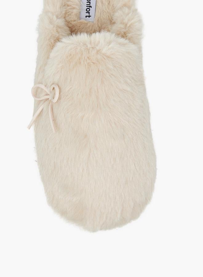 Le Confort Women Faux Fur Bedroom Mules - Image 3