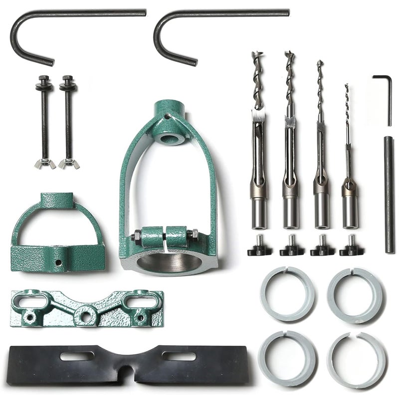BMTURNING Mortising Machine, Tenon Tools Mortising Attachment for Drill Press and Woodworking Mortise, Bench Drill Locator Set for Mortiser Circles/Square Hole Chisel Drilling Machine Mortise Machine. - Image 2