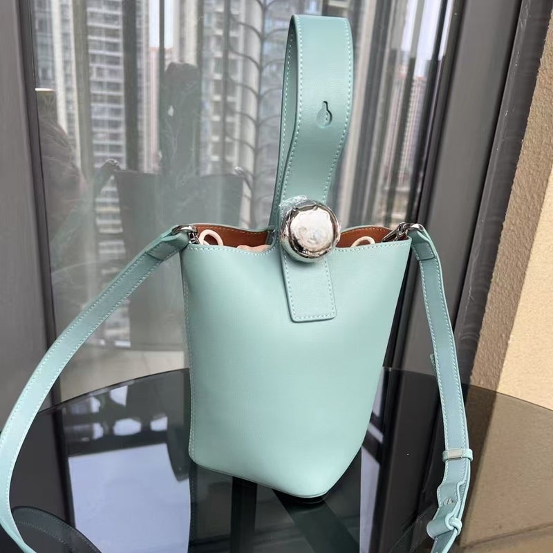 Star Mini Pebble Bucket Bag Genuine Leather Luojia Fortune Bucket With Liner Portable Shoulder Crossbody Women'S Bag - Image 1