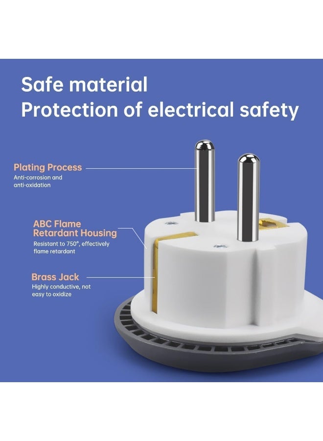 Melfi 2Pcs Universal Travel Adapter Plug Converter - Image 3