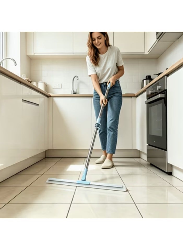 Silicone Floor Squeegee with Ergonomic Handle, 100cm Length, for Wet & Dry Floor Cleaning - Image 1