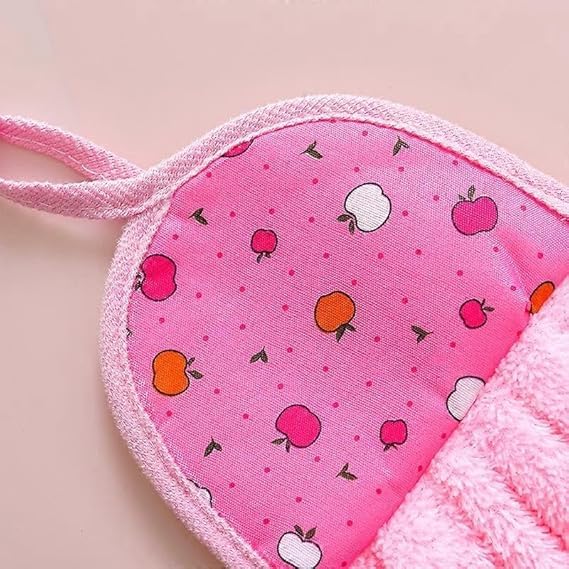 Wishbone Microfiber Hand Towel with Hanging Loop | Soft & Quick-Dry Sink Towel | Wash Basin Hanging Hand Towel for Bathroom, Kitchen & Home | Absorbent & Durable | Pink Color (1) - Image 4