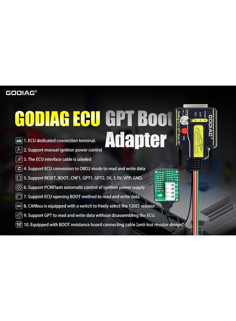 GODIAG ECU Gpt Boot Ad Connector for Car ECU Reading Writing No Need Disassembly for J2534 Openport PcmFlash FC200 kt200 foxflash kess Programming Tool - Image 4
