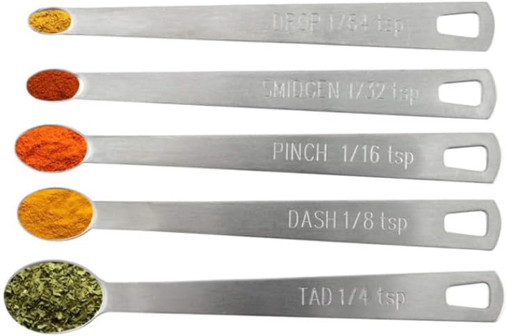 LIUSM Mini Measuring Spoons Set,Stainless Steel Measuring Spoons Set (Set of 5) - Image 2