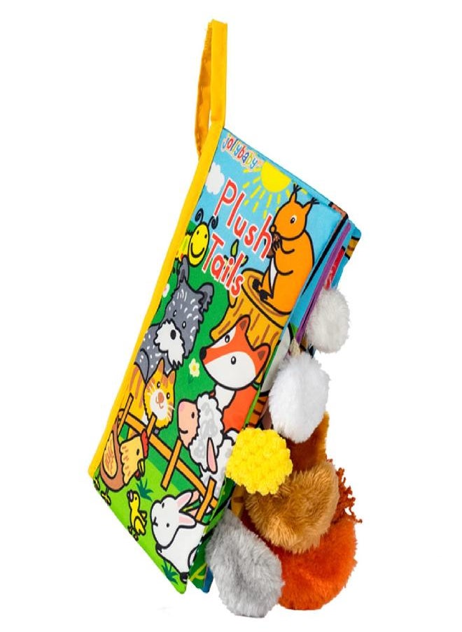 Jollybaby Jollybaby Baby Cloth Books, Touch & Feel Crinkle Soft Books, for Infants Babies, Toddler Early Educational Interactive Stroller Toys, Baby Girl & Boy Gift(Plush Tails)  - Image 3