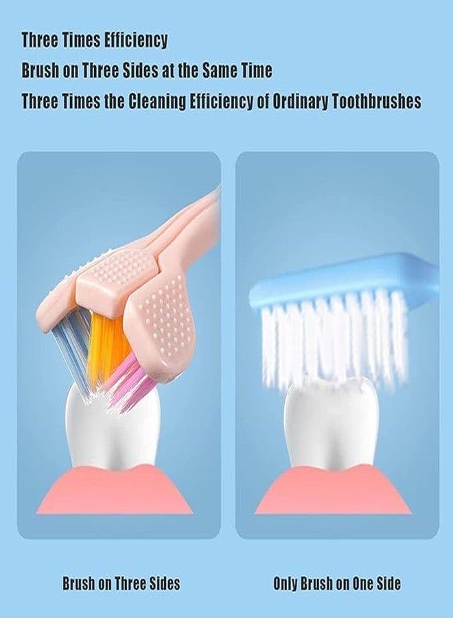 SHOPONIL Three sides soft silicone brush head stim toothbrush, 3-sided heysmile ultra soft toothbrush suitable for aged 2-12, children cleaning toothbrush, soft bristles for enamel (Pack-1) - Image 3