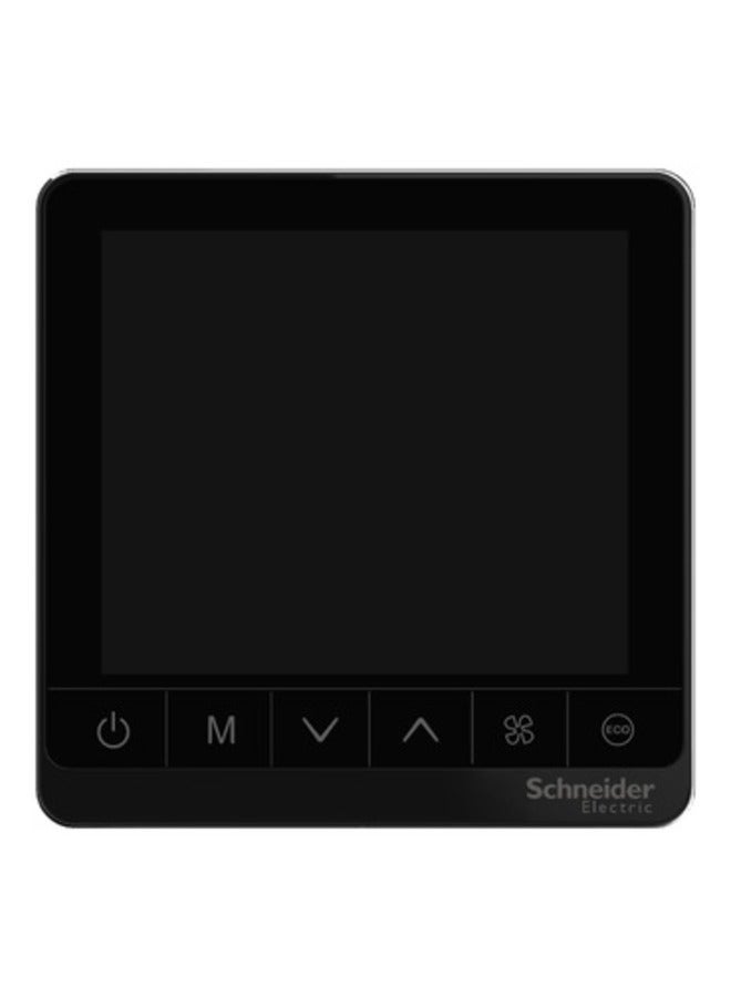 Schneider Electric TC907-3A4DPSAB Thermostat, Spacelogic, fan coil proportional, standalone, touchscreen, 4P, 3 fan, external sensor, 240V, black