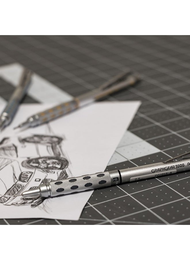 Pentel Graphgear 1000 Mechanical Pencil (0.5Mm) Black Barrel 1 Each (Pg1015A) Metallic Grey  - Image 5