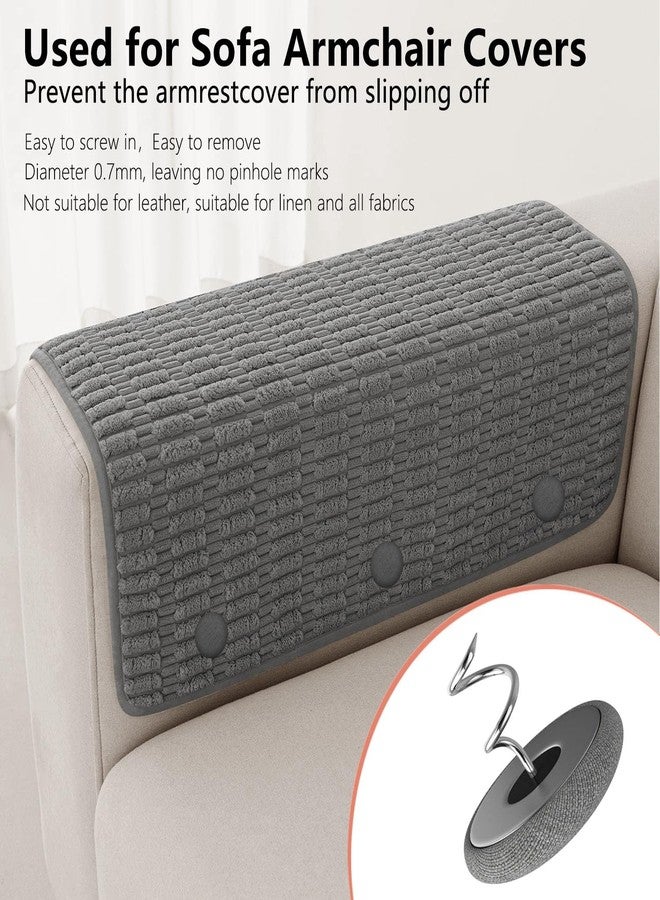 AHAILUOO 12 Colors Fabric Covered Button Twist Pins Dust Ruffle Pins- for Sofa，Upholstery，Armchair Caddies, Armrest Covers,Bed Skirts, Slipcovers, Headliners (Medium Gray, 12) - Image 5