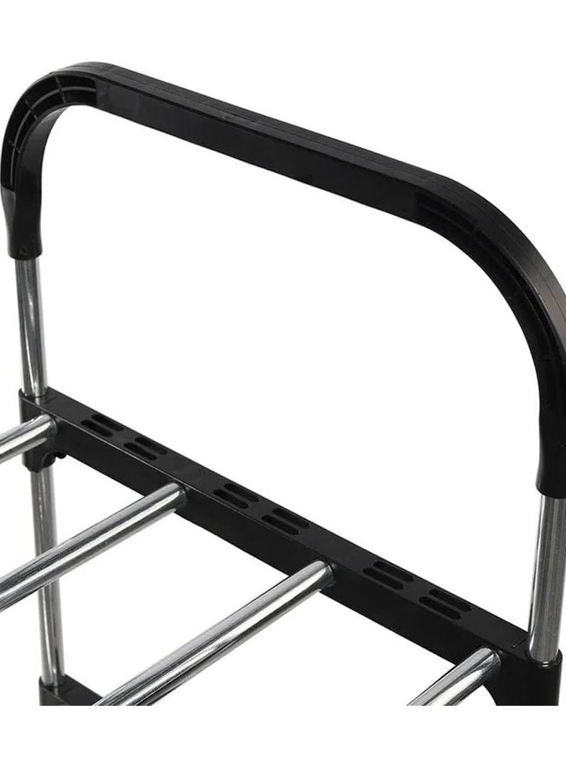 فيندكس رف أحذية منظم ومخزن، خزانة أحذية من 3 طبقات، ألومنيوم، معدن، رف أحذية صغير متعدد الطبقات، رف تخزين منزلي متعدد الوظائف - Image 2