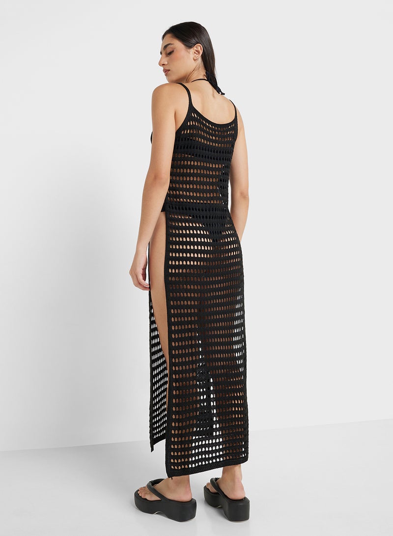 Ginger Crochet Beach Coverup With Scoop Back  - Image 2