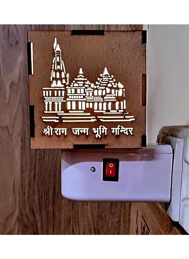 ShopiMoz ShopiMoz Ayodhya Shri Ram Janmabhoomi Mandir Electric Aroma Kapoor Camphor Burner Diffuser Kapoor dani Night Lamp 
