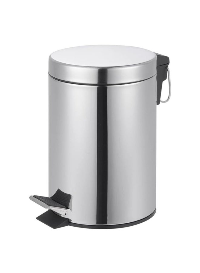 AKC Step compost Bin - Glossy Stainless Steel Finish - Groove Pedal - Suitable For Bathrooms, Kitchens & Homes - 7 Liters - Image 2