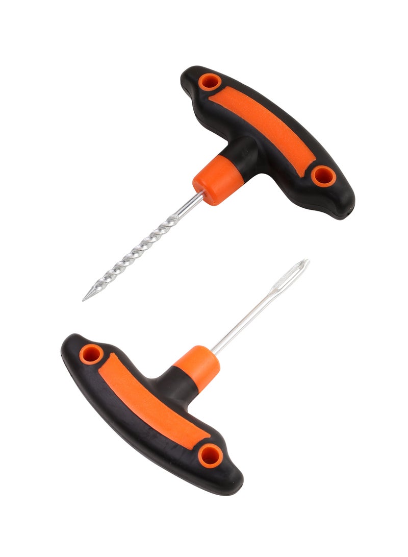 LAWAZIM Plastic Handle Tire Plug Repair Tools - 2 Piece - T-Handle Tire Repair Kit with Spiral Reamer and Split Eye Insertion Tool - for Tubeless Tire Puncture Repair on Cars, Bikes, and Motorcycles - Image 1
