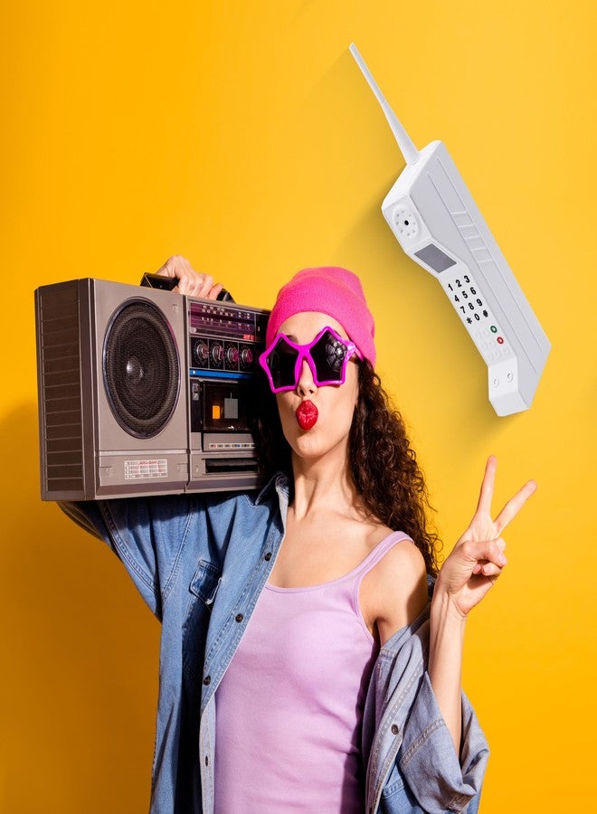 هاتف مزيف، هاتف عتيق الطراز، هاتف من التسعينيات للمنزل (أبيض) - Image 3