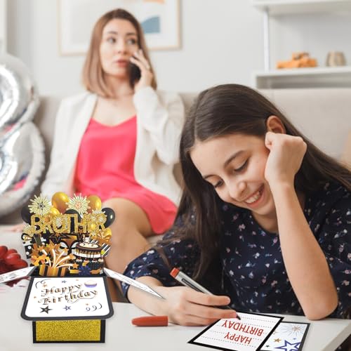Asmallgf Funny Birthday Popup Card for Brother, Cool Bro Birthday Gifts from Sister, Happy Brother Bday Decorations - Image 5