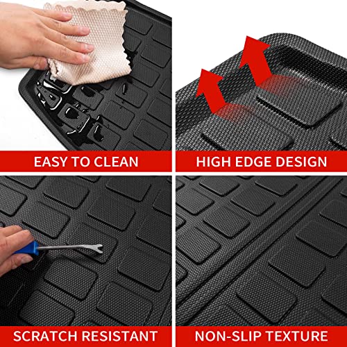 Thinzyou Cargo Mat Compatible with 2020-2025 Ford Explorer Trunk Mat Cargo Liner Seat Back Cover Protector TPE All Weather Trunk Liners 2024 Explorer Accessories (Trunk Mat + Backrest Mats) - Image 3