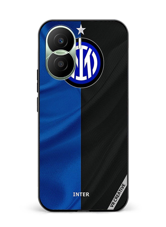 VR CREATIVE Protective Case Cover For Honor Play7T Pro Inter Milan Logo Design Multicolour - Image 1