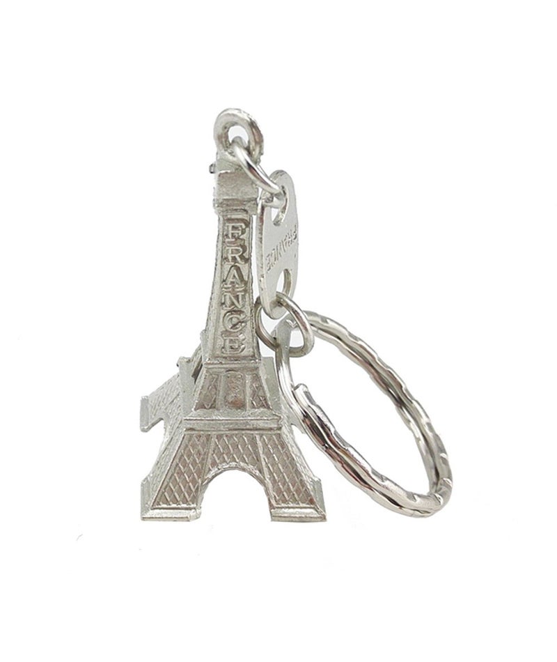 Yueton yueton Pack of 12 Cute Adornment Mini Eiffel Tower French Souvenir Paris Keychain Retro Key Holder Metal Split Key Ring (3 Different Color)  - Image 3