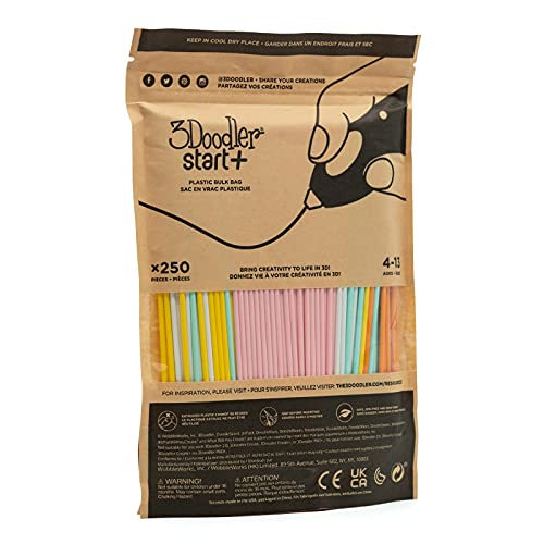 3Doodler Start 3D Printing Filament Refill Bag (x250 Strands, Over 1250 ft. of Extruded Plastic) - Fire & Ice - Image 2
