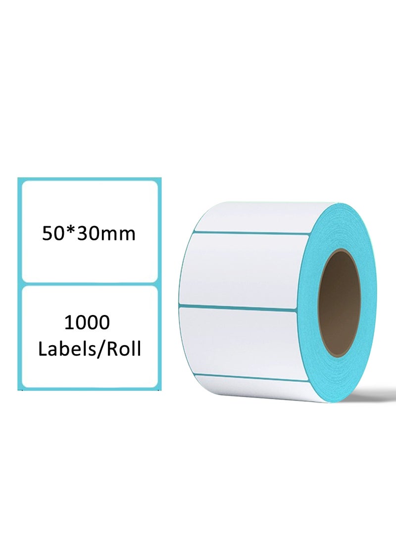 Generic Thermal Label, Self-Adhesive Multipurpose Stickers Roll Easy to Tear for Barcode, Mailing 50mm*30mm 1000Pcs/Roll  - Image 1
