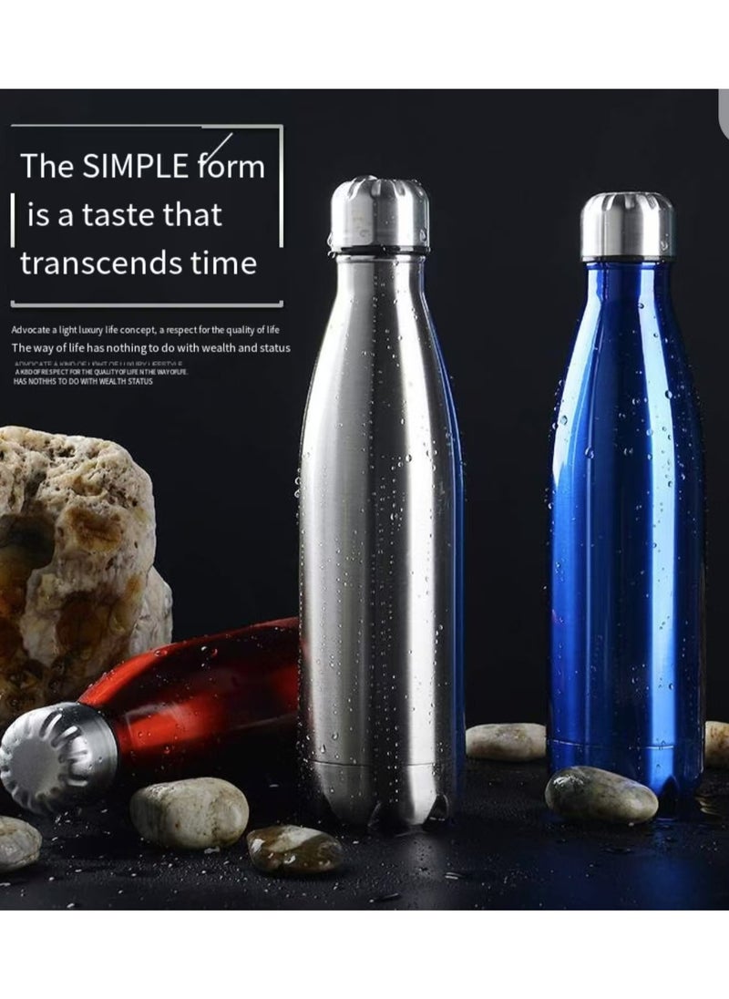 New stainless steel double-layer deep blue insulated water bottle 500ml - pzsku/ZAD40467328973973E7B2Z/45/_/1731729235/f876f5bd-fe95-434b-8759-cd78996eaffd