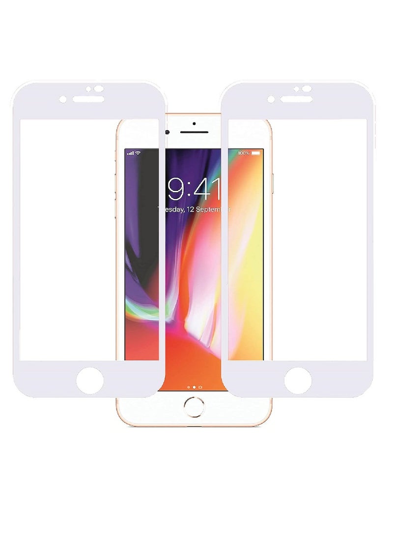 Super 2 Pieces Tempered Glass Screen Protector 5D Designed For iPhone 8 Full Glue Edge to Edge Full Screen Coverage And Bubble Free - Image 1