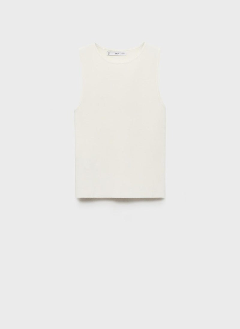 MANGO Sleeveless Fitted Knitted Top  - Image 5