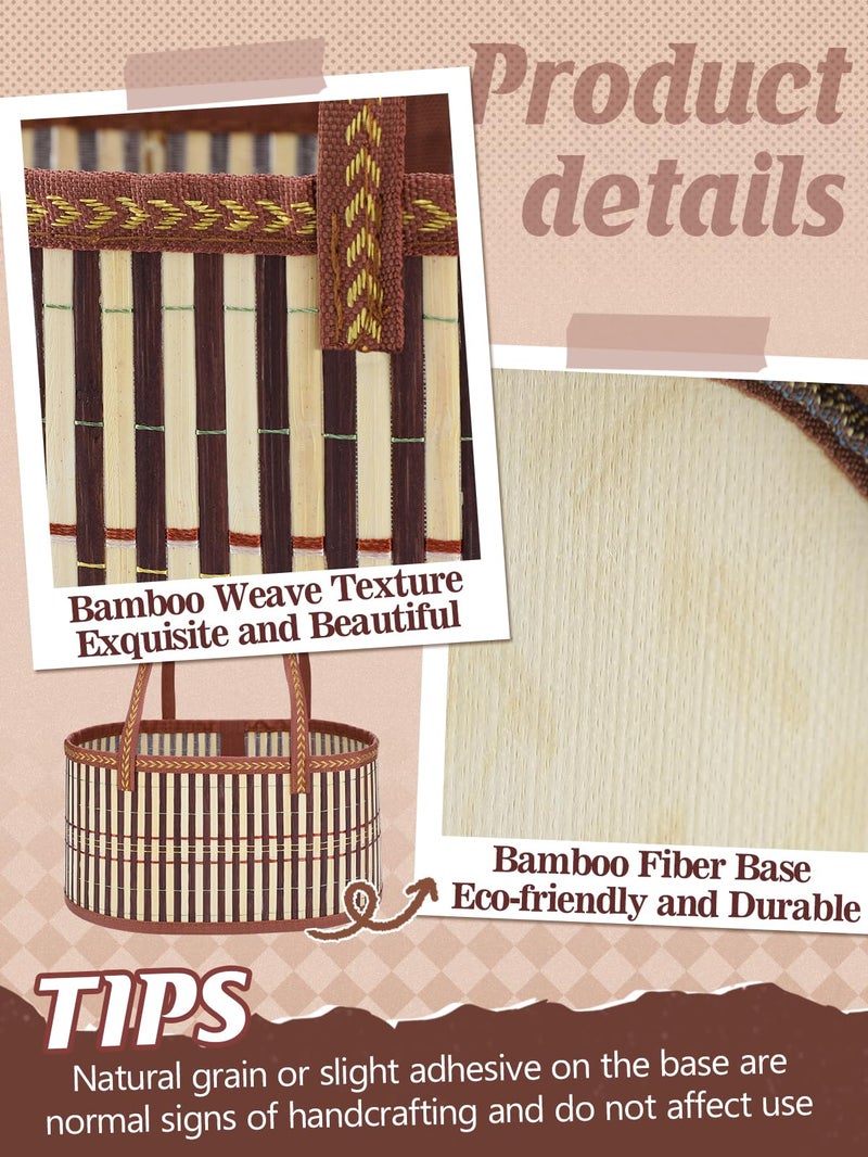 MADHOLLY 4Set Large Sturdy Bamboo Baskets for Gifts Empty - Hold 15 lbs Each, Easy to Assemble, Rustic Gifts Wrapping Basket Kit for Graduations/ Mother's Day/ Birthdays/ Baby Shower/ Wedding/ Housewarming - Image 2