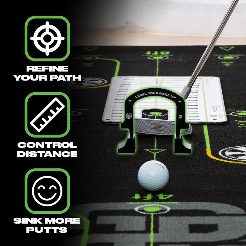 BACK 2 BASICS GOLF Back 2 Basics Putting Gates Set – Golf Putting Aid for Alignment & Accuracy – Gate Putting Green & Golf Putting Mat Trainer - Gate Putter Training Aid for Putting Green - Image 5