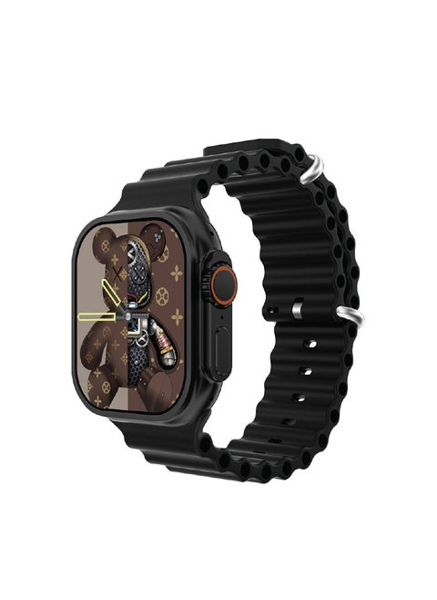2.19” HD Screen Unisex Smart Watch With Smart Health Tracking, IP67 Water resistance, Bluetooth 5.3, Magnetic Charging (Black)