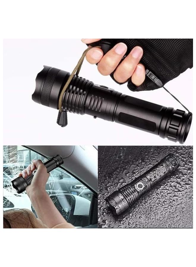 PROMASS Flashlights Rechargeable LED High Lumens, 150000 Lumens Super Bright Tactical Handheld Flash Light, Powerful Emergency Linternas, Zoomable, Waterproof, Long Lasting, for Hiking Camping Gift  - Image 4