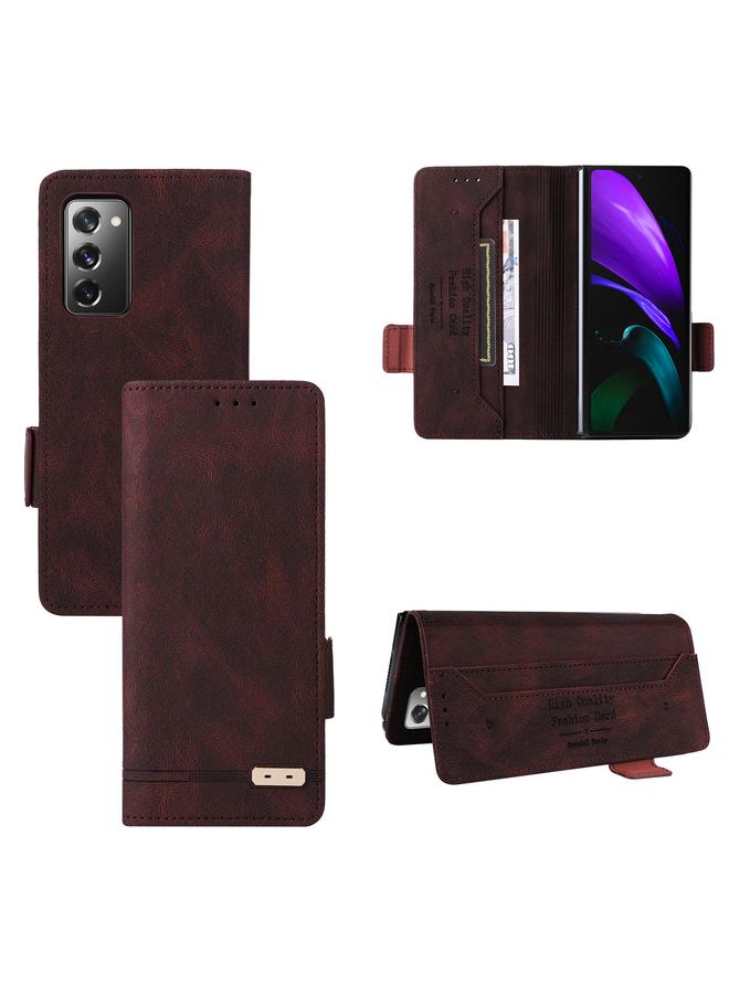 S-TOP Case For Samsung Galaxy Z Fold2 5G Magnetic Clasp Flip Leather Phone Case - Image 1