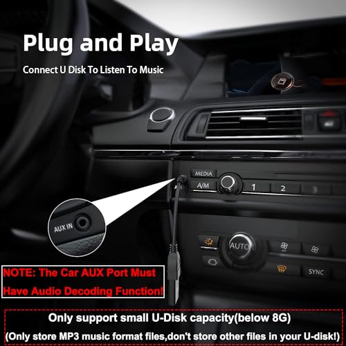 Warmstor 3.5mm (1/8 inch) AUX Audio Plug Male to USB 2.0 Female OTG Adapter Converter Cable for Playing Music with U-Disk in Your Car - Image 2