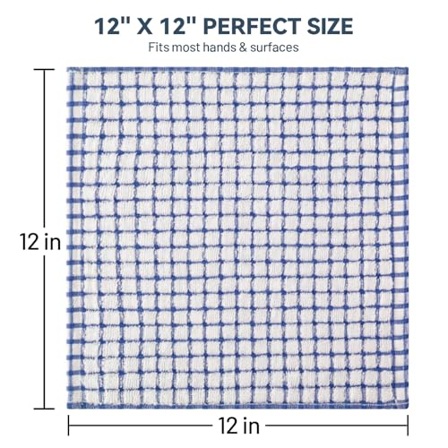 Egles 16 Packs Kitchen Dishcloths 12x12 Inches 100% Cotton Kitchen Dish Cloths for Washing Dishes Scrubbing Wash Cloths Dish Towels Sets (Mix Color) - Image 2
