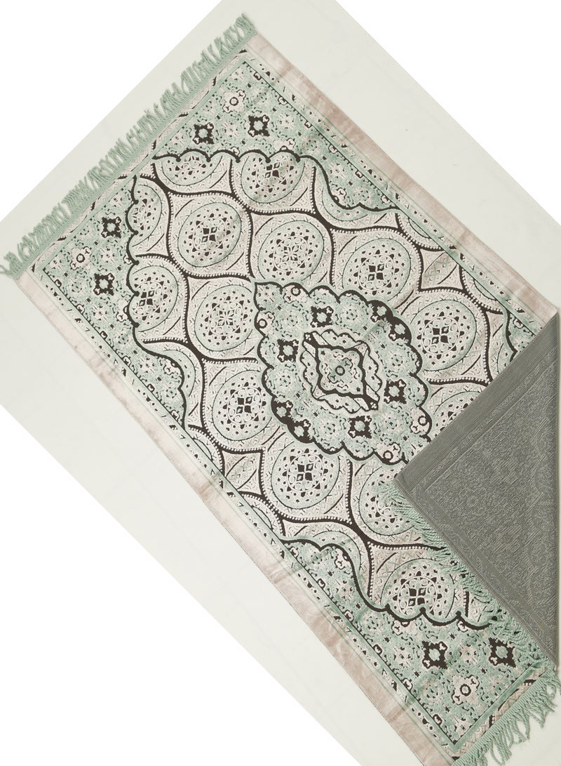 Vitacelli Prayer Mat 614GSM Anti-Slip Velvet Top Islamic Prayer Mat New Design Thick Padded Sajadah Prayer Rug for Men Women Eid Gift Ramadan ( 140cm X 70cm) - Image 2