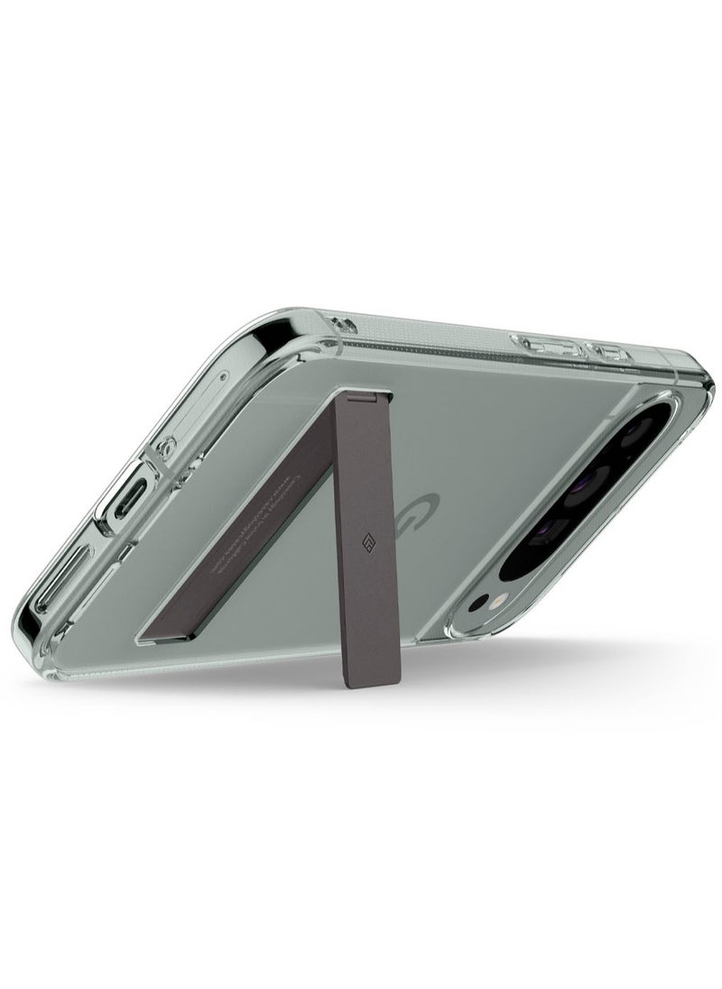 Caseology - Capella Kickstand for Google Pixel 9 Pro XL Case Cover [Built-in Kick Stand] Military Grade - Clear Charcoal Gray - Image 1