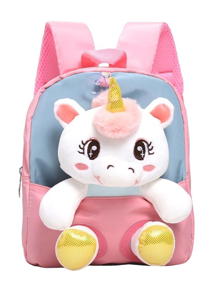 Toddler Backpack,Stuffed Animal Kids Cute Cartoon Schoolbag,Lightweight Bookbags Daypack School Backpack with Adujustable Strap Small Preschool Purse for 2-6 years Boys Girls - Image 1