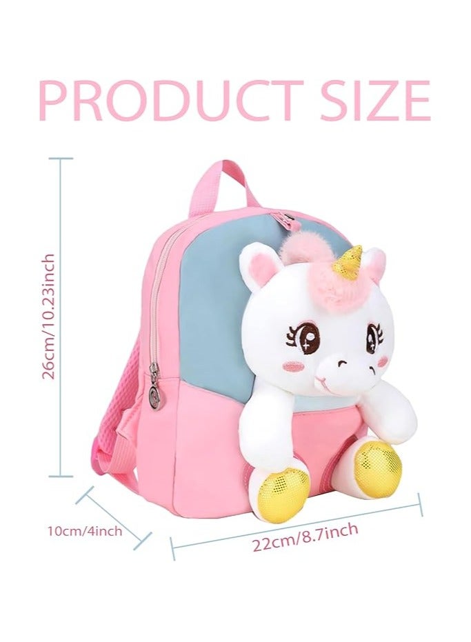 Toddler Backpack,Stuffed Animal Kids Cute Cartoon Schoolbag,Lightweight Bookbags Daypack School Backpack with Adujustable Strap Small Preschool Purse for 2-6 years Boys Girls - Image 2