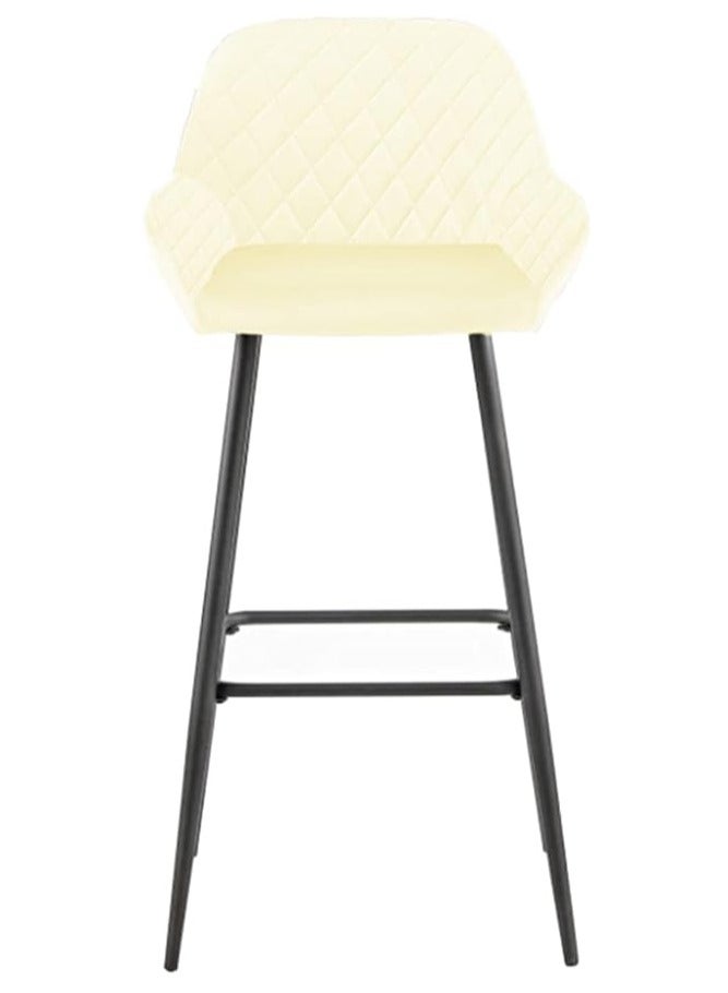Ripple FURNITURE Modern High Chair Pub Coffee Chair Kitchen Dining And Office Counter Chair (Beige)  - Image 1