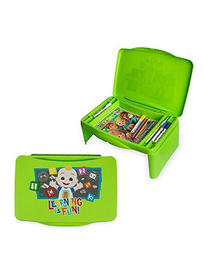 CoCoMelon Kids Lap Desk with Storage - Folding Lid and Collapsible Design - Portable for Travel or use in Bed at Home - Great for Writing, Reading or Other School Activities - Image 1