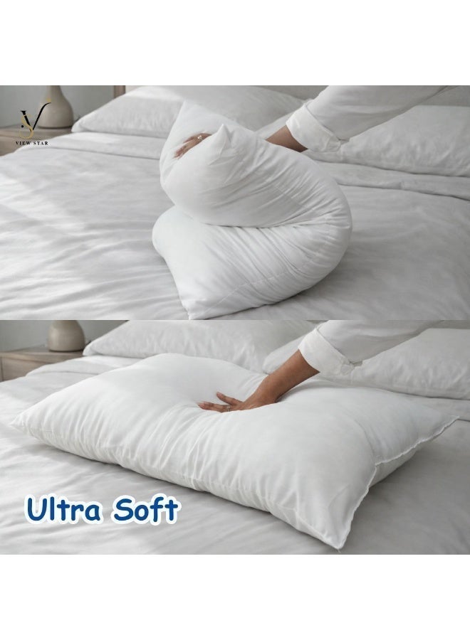 VIEW STAR Viewstar Luxury Sleeping Pillow – Ultra Soft Premium Bed Pillow for Comfortable Neck Support | Breathable Plush Filling | Hotel Quality Sleeping Cushion for Home & Travel Set Of 2 - Image 4
